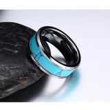 Turquoise Inlay Tungsten Carbide Ring