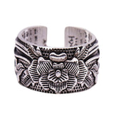 Silver Engraved Buddhist Mantra Ring