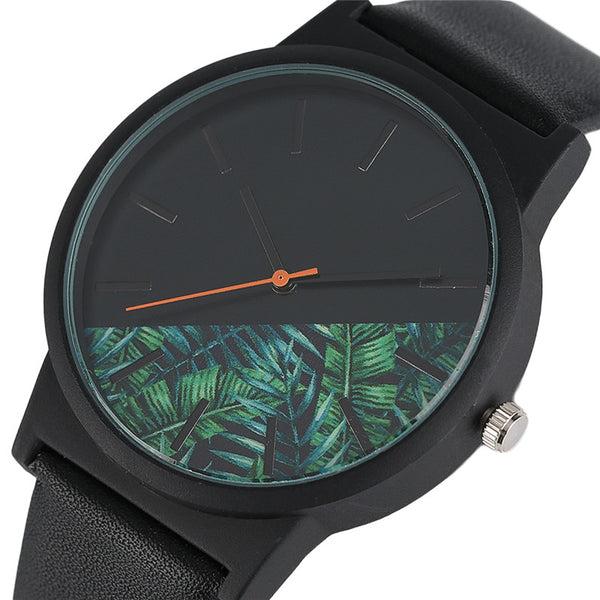 Nature Cut Leather Wristwatch