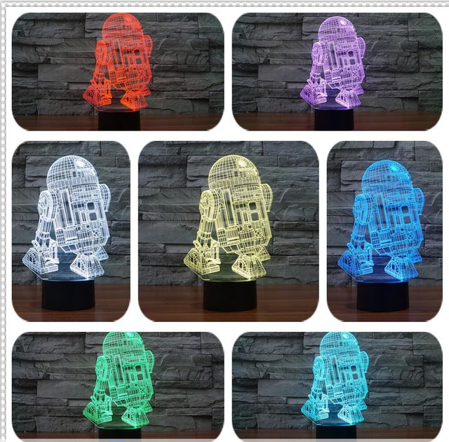 R2-D2 LED 3D Touch Lamp