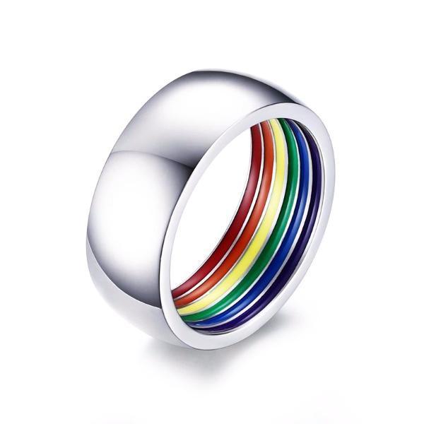 Rainbow Interior LGBT Ring