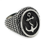 Stainless Steel Vintage Anchor Ring